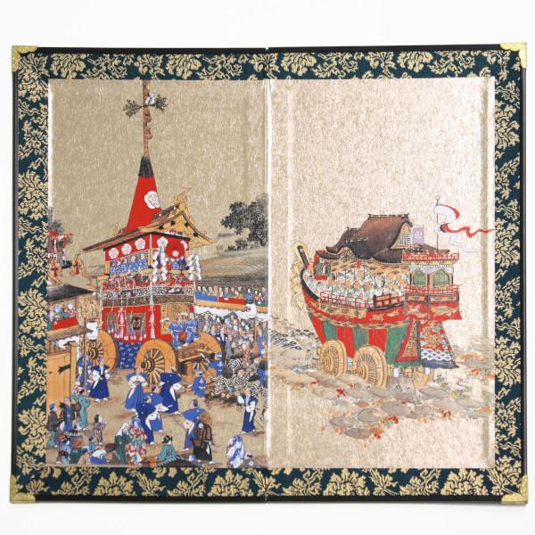祇園祭ミニ屏風 福井朝日堂/長刀鉾 大船鉾 名画 京都 夏 和風 : 文具店