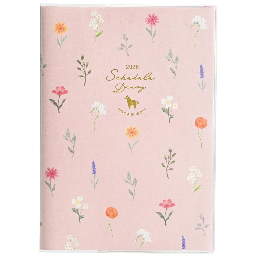 クツワ（KUTSUWA） 2026年 カラーインデックス手帳 B6(日) フラワー