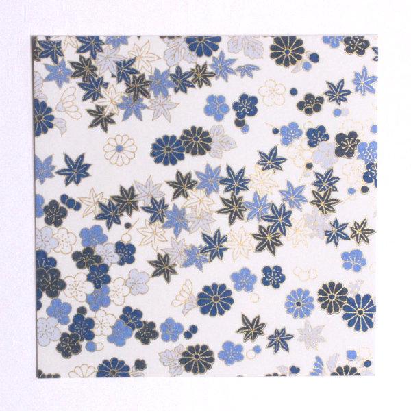 尚雅堂] 友禅紙おりがみセット Blue 15×15cm No.29242 : 文具店TAG