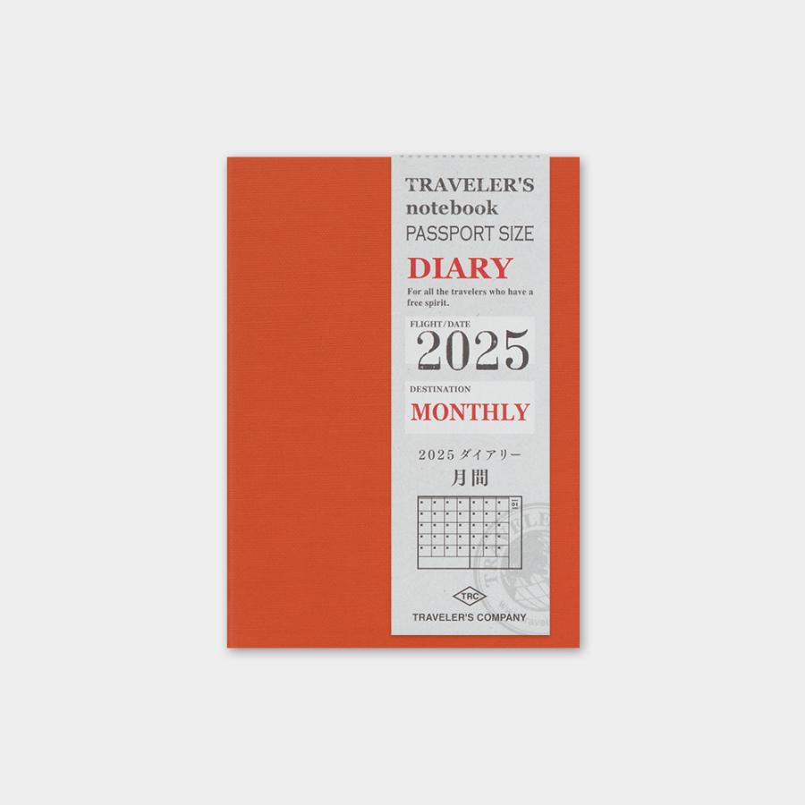 トラベラーズノート パスポートサイズ リフィル 2025 月間 14484006