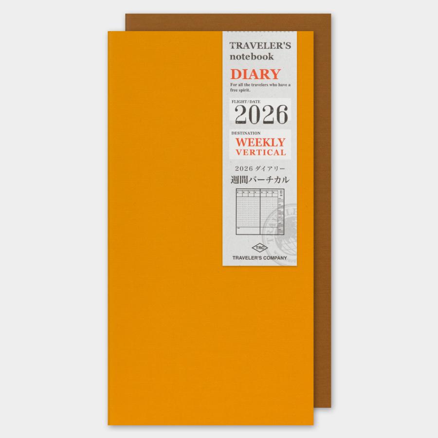 トラベラーズノート リフィル 2026 週間バーチカル14496006 : 文具店