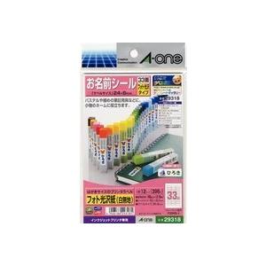 エーワン おなまえシール 光沢紙 33面 12枚 29318｜tag