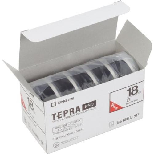 PayPayポイント11%付与！キングジム テープカートリッジ テプラPRO SS18KL-5P 18mm 5個 白 ロングタイプ