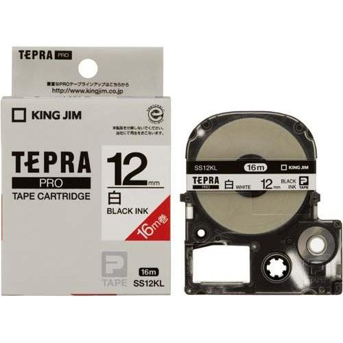 KING JIM テプラテープ SS12KL キングジム 4971660770007（10セット）