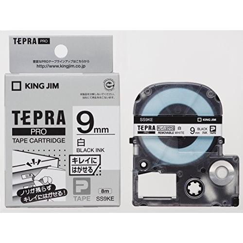 テプラ・プロ テープカートリッジ キレイにはがせるラベル 9mm 白 SS9KE キングジム 4971660765355（10セット）