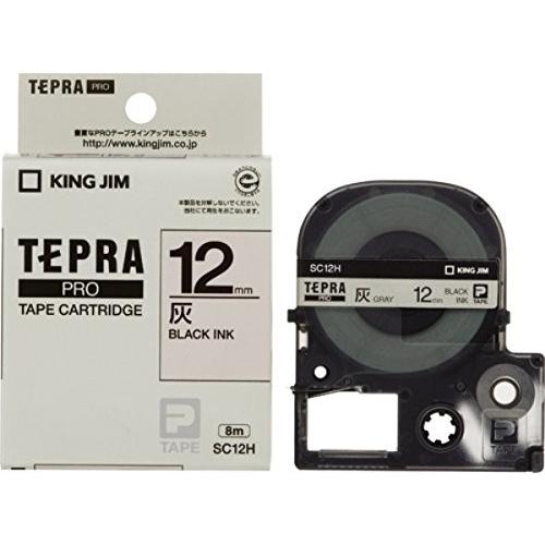 テプラ・プロ テープカートリッジ カラーラベル パステル 灰 12mm SC12H キングジム 4971660752331（10セット）
