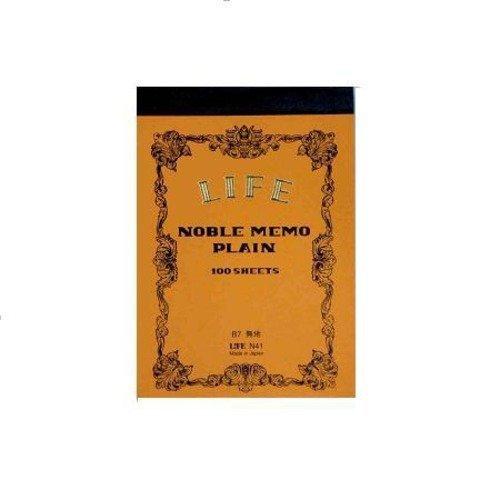 [単価279円・20セット]N41　ライフ メモ ノーブルメモ B7判・無地・ ライフ 4990168048517（20セット）｜tag