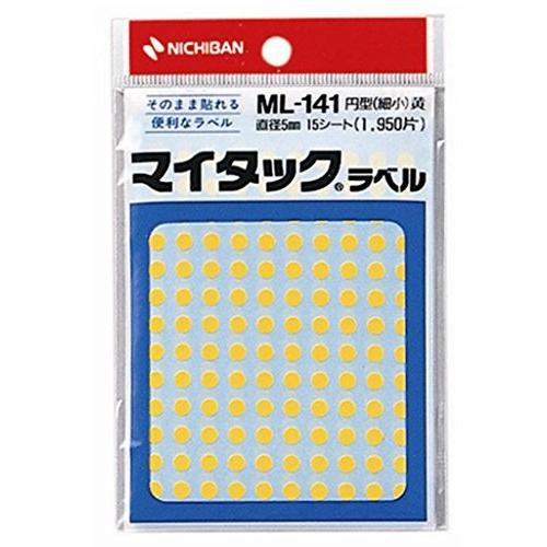 ML-141-2キ　ニチバン マイタックラベル ML-141 黄色 ニチバン 4987167041007（340セット）