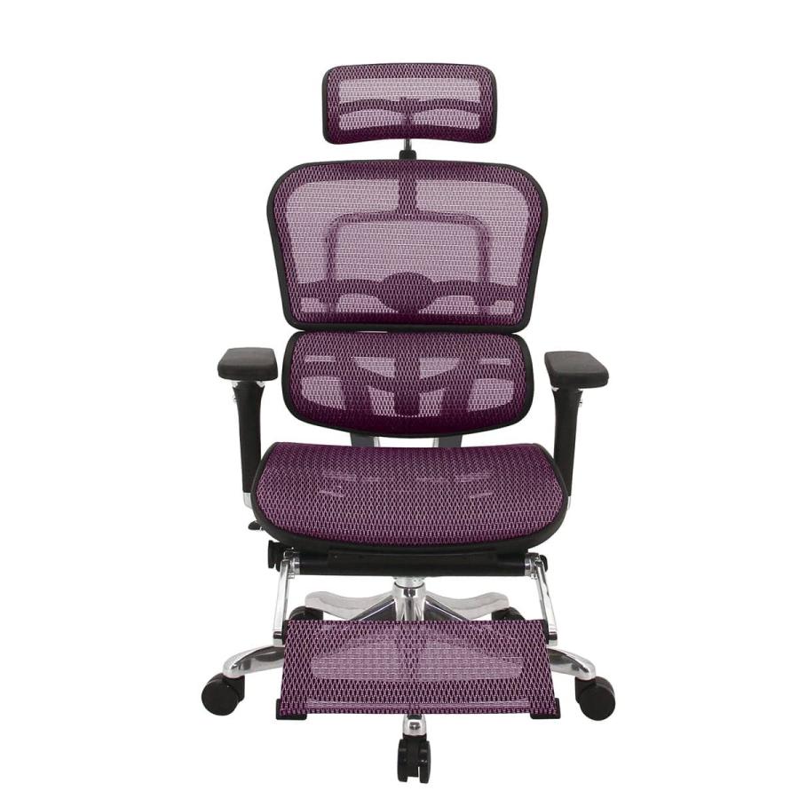 表示価格よりさらに大幅値引き致します！Ergohuman エルゴヒューマンチェア プロ オットマン内蔵 イス 椅子 エラストメリックメッシュ ハイタイプ レッド