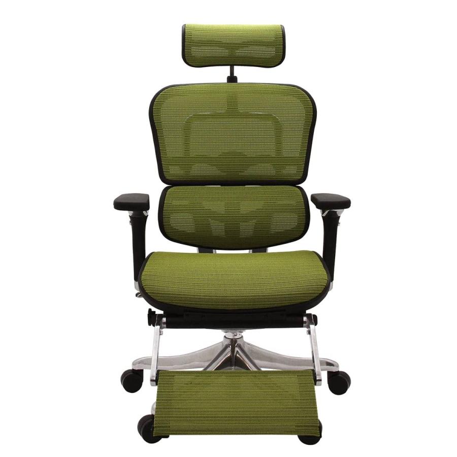 表示価格よりさらに大幅値引き致します！Ergohuman エルゴヒューマンチェア プロ オットマン内蔵 イス 椅子 ファブリックメッシュ ハイタイプ グレー