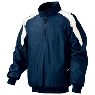 MIZUNO ミズノ ハーフジップジャケット 長袖 ネイビー×ホワイト