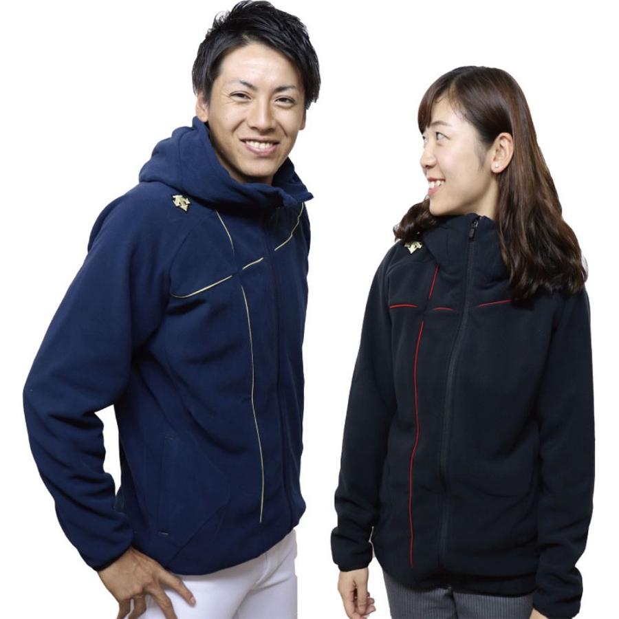 DESCENTE（デサント） フード付きフリースジャケット 長袖 フルジップ
