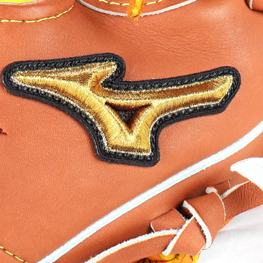 日本製　ミズノプロ　グローブ　ロゴ　ブラウン MIZUNO ミズノ 野球館オリジナル 硬式グローブ ミズノプロ 投手