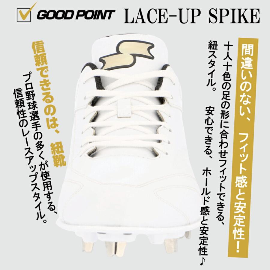 エスエスケイ（SSK） 野球 スパイク 金具 大人 高校野球対応 白スパ 紐