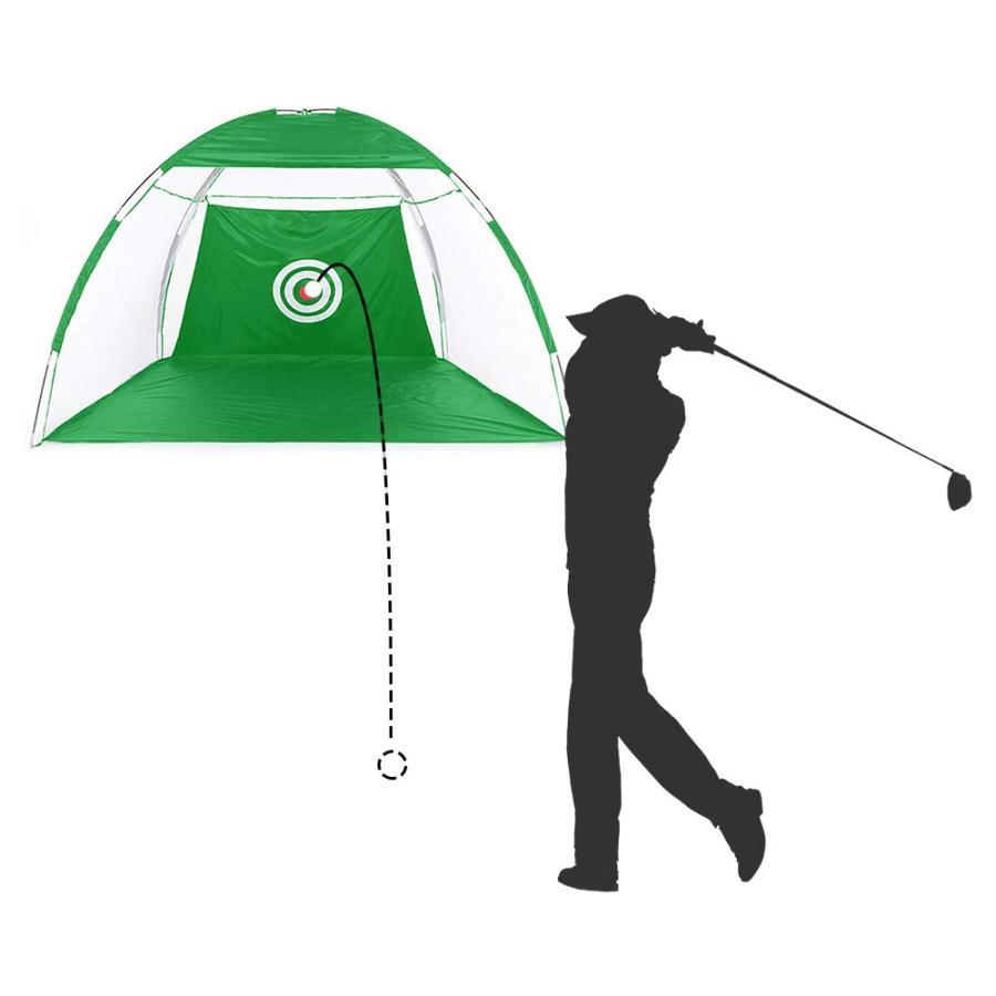 特価 ゴルフネット 据置タイプ 収納バッグ付き 練習用 (グリーン 2m)