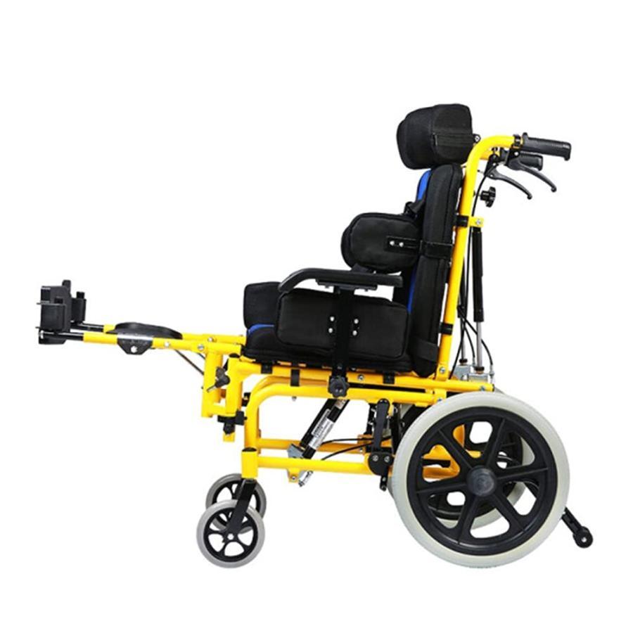 大人のための脳性麻痺車椅子トロリー、多機能フルリクライニング車椅子半横型高齢者スクーター厚鋼車椅子｜taichistore9｜07