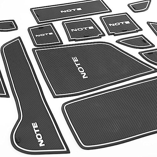 LEXLEYS 日産 ノート E13系 オーラ E13系 ドアスロットマット 専用インテリアラバーマットドアポケットマット NOTE コンソールマット 14枚 防キズ 防汚れ（白）｜taidaihonpo｜09