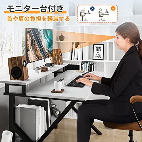 机 pcデスク パソコンデスク コンパクト モニター台付き 幅70cm×奥行60cm ゲーミングデスク 勉強机 小さい computer｜taidaihonpo｜07