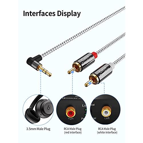 3.5mm to RCA,Cablecreation RCA to 3.5MM 1M Auxジャックステレオオーディオ変換ケーブルY分配ケーブル 3.5mm to 2RCAステレオ?｜taidaihonpo｜04