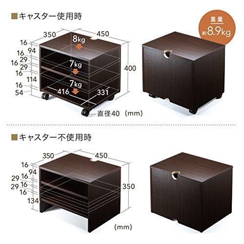 サンワダイレクト プリンタ台 テレビ台 キャスター/卓上 両対応 高さ40cm 2段 木目柄 100-PS013M｜taidaihonpo｜08