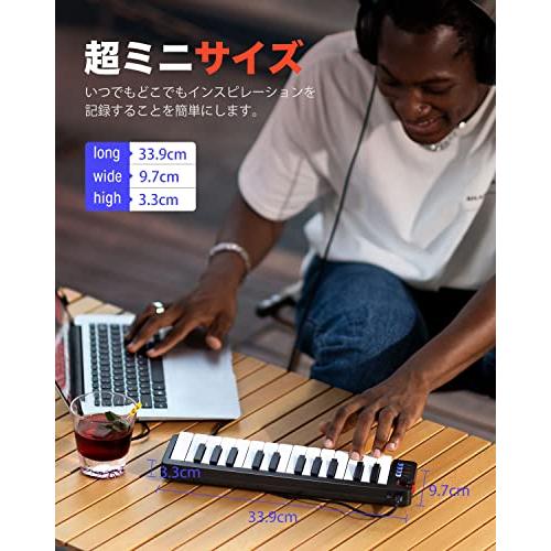 Donner MIDIキーボード 25鍵 USBコントローラー ミニ鍵盤 コンパクト ベロシティ対応 音楽制作 日本語取扱説明書 ブラック N-25｜taidaihonpo｜06