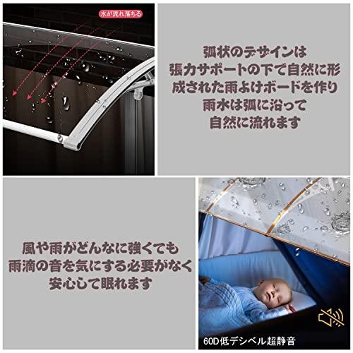 YangAera 屋根 ひさし 庇 後付け 雨よけ 300x80 CM 玄関ひさし YangAera 屋根 ひさし 庇 後付け 雨よけ 300x80 CM 玄関ひさし