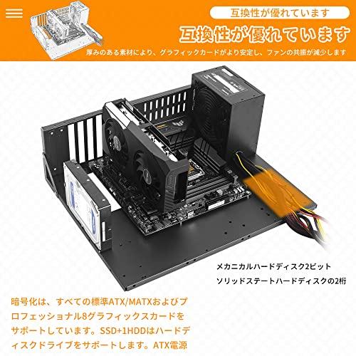 Rxakudedo ベンチ台 pc 鉱業フレーム鉱業 イニングフレーム オープンフレームマ 厚みのあるオープンブラケットシャーシラック専用 TX/X79/X99 拡大版｜taidaihonpo｜07