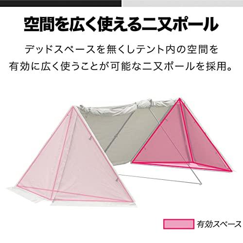 FIELDOOR パップテント450  TC カーキ  & アルミテントポール ＆ グランドシート ＆サイドシート左右2枚セット ワ｜taidaihonpo｜05