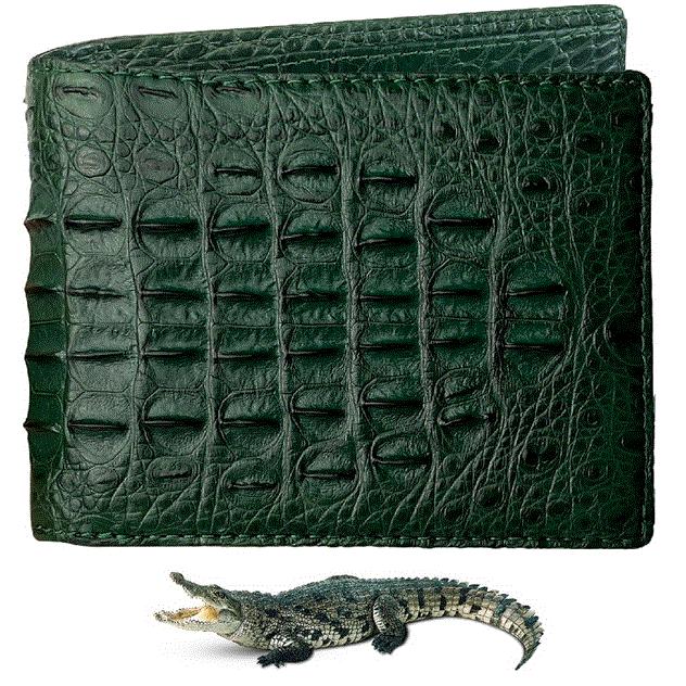 vincaraetions クロコダイル 無双財布 メンズ グリーン ワニ革 二