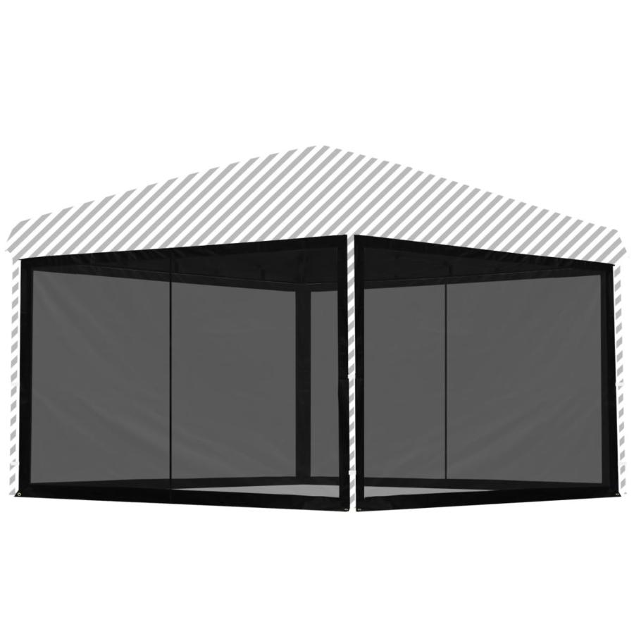 FIELDOOR タープテント専用バグガード 3m×3m 一体型蚊帳タイプ 4面