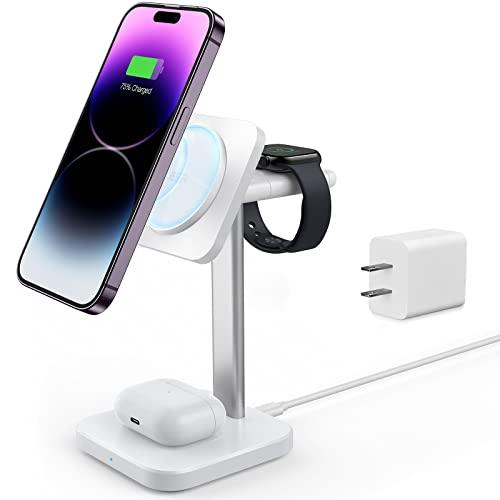 ESR HaloLock 3in1 ワイヤレス充電器 MFi認証 Magsafe充電器 スタンド 