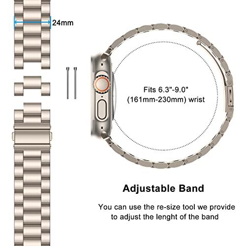 HITZEE 2023新型 Band コンパチブル Apple Watch バンド 49mm Ultra アップルウォッチバンド 保護ケース付き ステンレス｜taidaihonpo｜06