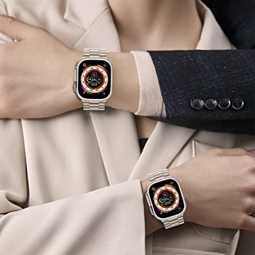 HITZEE 2023新型 Band コンパチブル Apple Watch バンド 49mm Ultra アップルウォッチバンド 保護ケース付き ステンレス｜taidaihonpo｜08