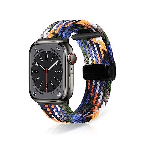 ReHowy 編組バンド Apple Watch Series 41mm/40mm/38mm 8 41mm/Series 7 41mm/6/5/4/3/2/1/SE 対応 ナイロン製 45mm 44mm 42mm 41mm 40mm 38mmあ?｜taidaihonpo｜02