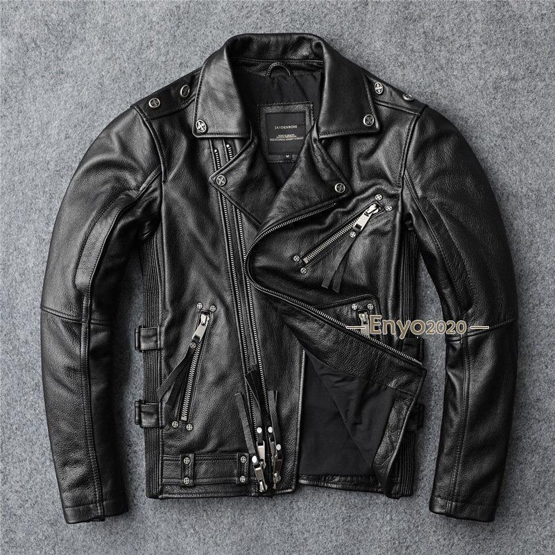 ライダース ジャケット 牛革 メンズ 本革 スジャケット ブルゾン B系  