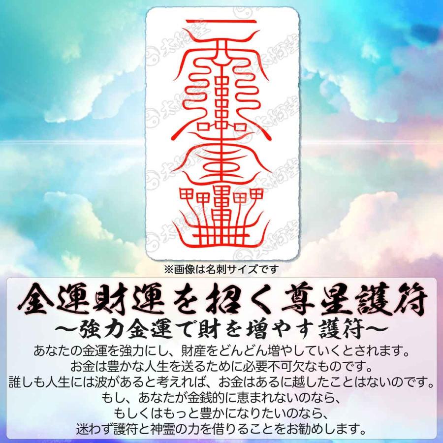 金運 財運を招く尊星護符】 引き寄せ 強力金運で財を増やす護符 お守り