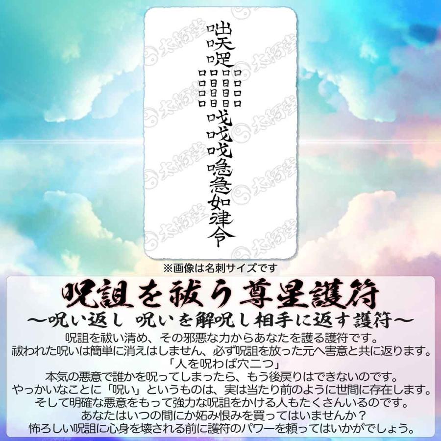 呪詛を祓う尊星護符】 呪い返し 呪いを解呪し相手に返す護符 お守り