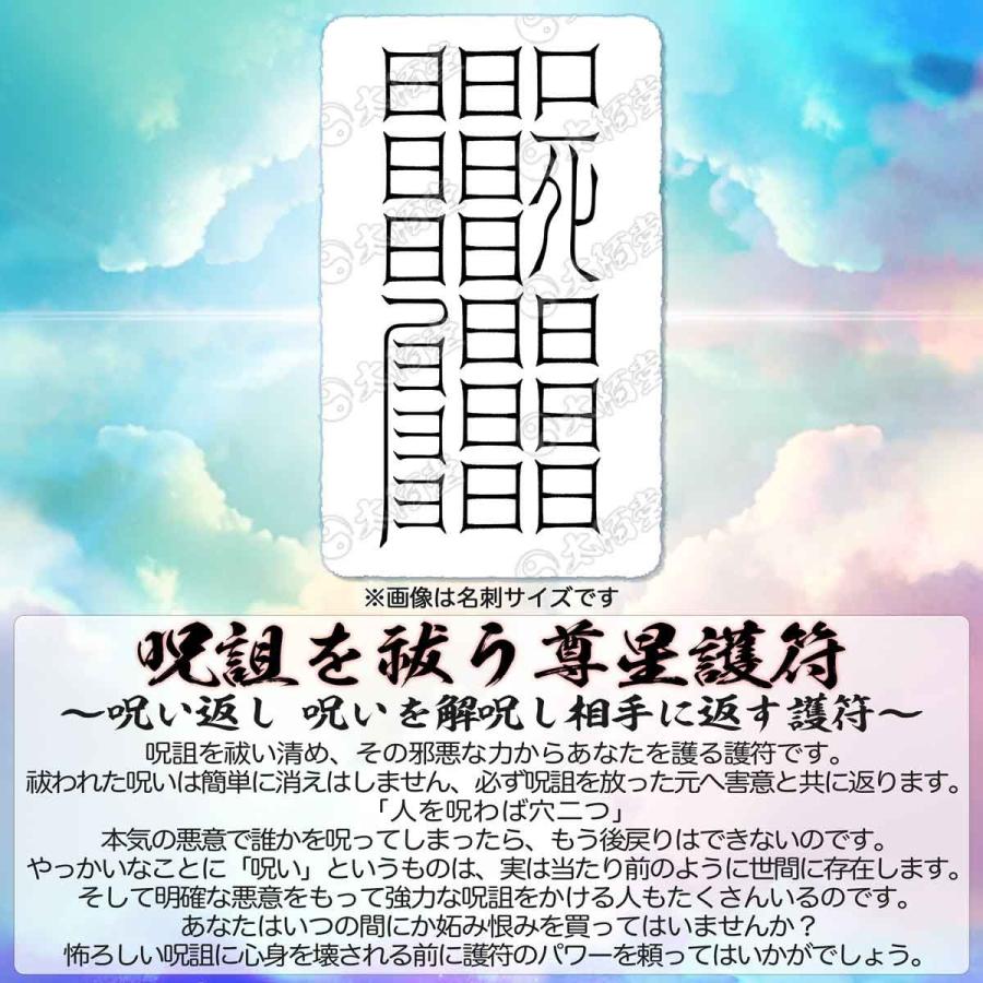 呪詛を祓う尊星護符】 呪い返し 呪いを解呪し相手に返す護符 お守り