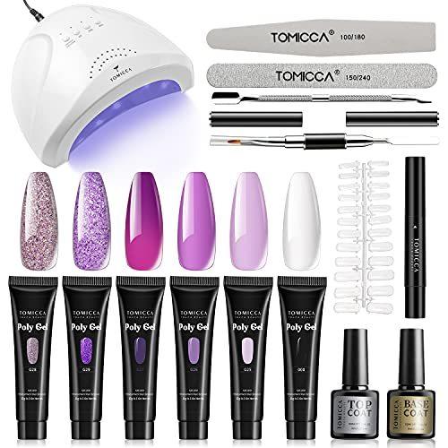 予約販売品 Tomicca 長さだし ジェルネイル ポリジェルセット 48w Uv Ledライト付き カラージェル6点セット 初心者 セルフネイルセット 楽天ランキング1位 Turningheadskennel Com