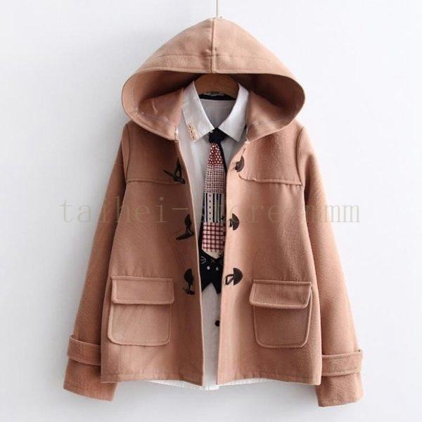 ダッフルコート ショートダッフル メルトン レディース 学生 ショート丈 ダッフルコート ショートコート 可愛い ゆったり フード付き メルトンコート Hei 0105izhfb タイヘイストア 通販 Yahoo ショッピング