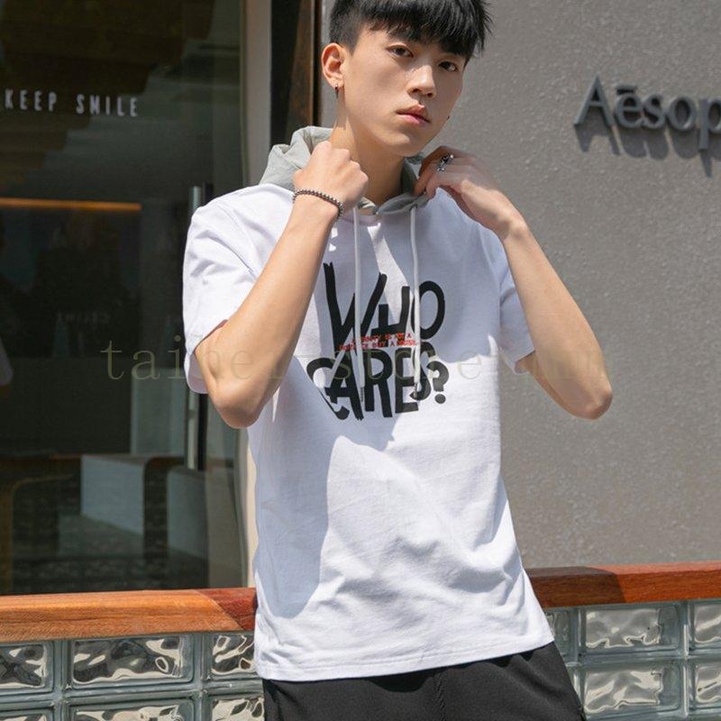 Tシャツ パーカー メンズ トップス フード付き プルオーバー 半袖パーカー 薄手 運動 スポーツ 切り替えカラー 夏 アウトドア ファッション Hei 0516keerk タイヘイストア 通販 Yahoo ショッピング