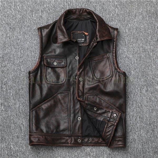 購入安い 革ベスト レザーベスト メンズ 本革 バイク バイカー ハーレー ライダース 牛革 シングル ショート スリムタイプ 細身 ブランド ミリタリー 割引限定 Www Superavila Com