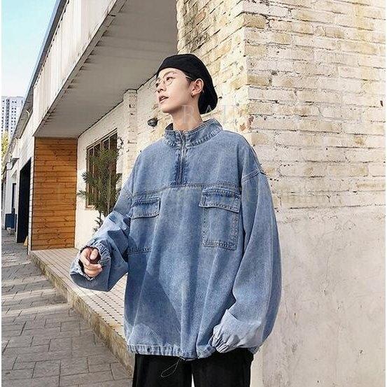 デニムパーカー メンズ プルオーバー 長袖 体型カバー トップス カジュアル ゆたっり Hei 4580xgvpv タイヘイストア 通販 Yahoo ショッピング