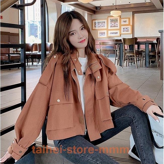 ジャケット春レディーススプリングジャケット体型カバーアウター春ジャケットブルゾンミリタリー秋ジャンパー ついに再販開始