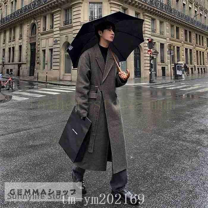 日本初の公式オンラインアウトレット チェスターコート メンズ 長ロング丈 アウター 格子縞 トレンチコート メンズコート ファション おしゃれ 通勤 メンズ イケメン 定期販売 Advance Com Uy