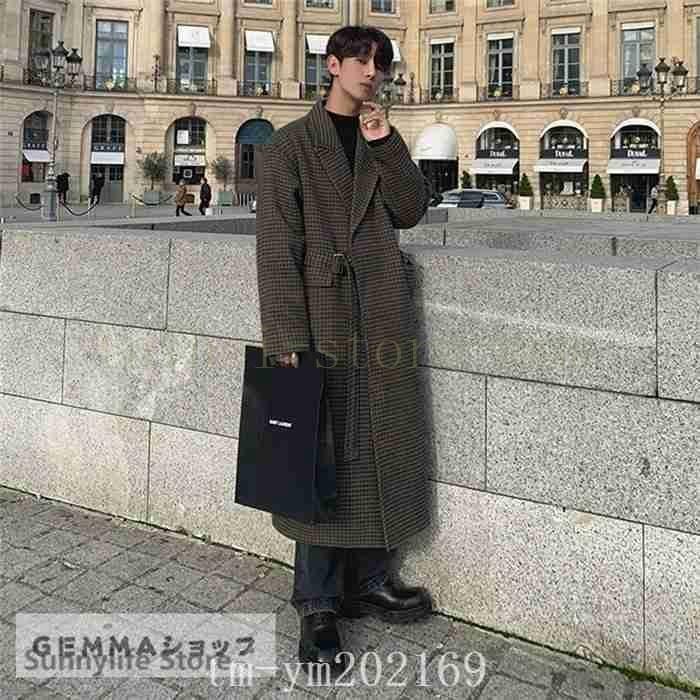 日本初の公式オンラインアウトレット チェスターコート メンズ 長ロング丈 アウター 格子縞 トレンチコート メンズコート ファション おしゃれ 通勤 メンズ イケメン 定期販売 Advance Com Uy