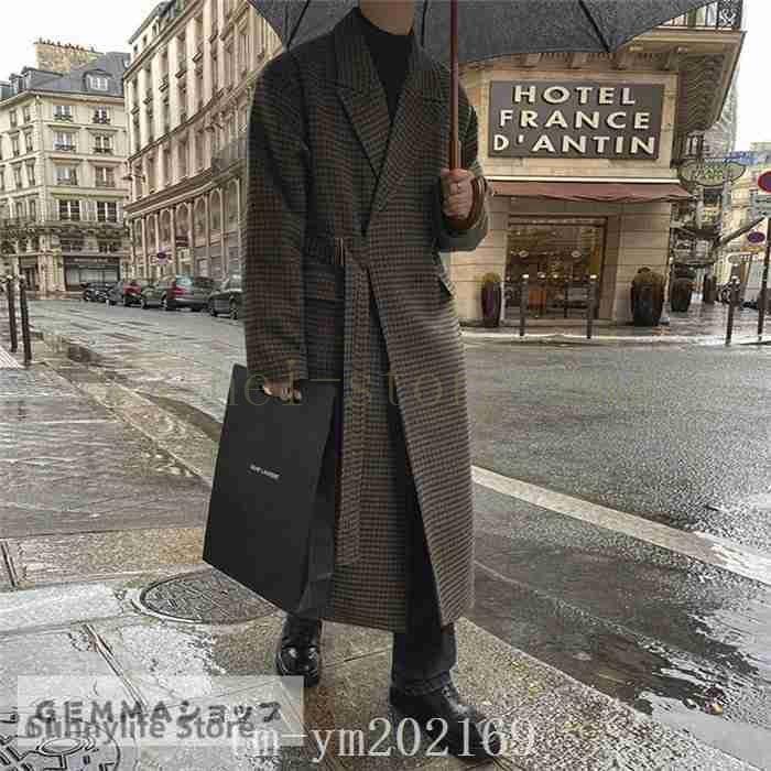 日本初の公式オンラインアウトレット チェスターコート メンズ 長ロング丈 アウター 格子縞 トレンチコート メンズコート ファション おしゃれ 通勤 メンズ イケメン 定期販売 Advance Com Uy