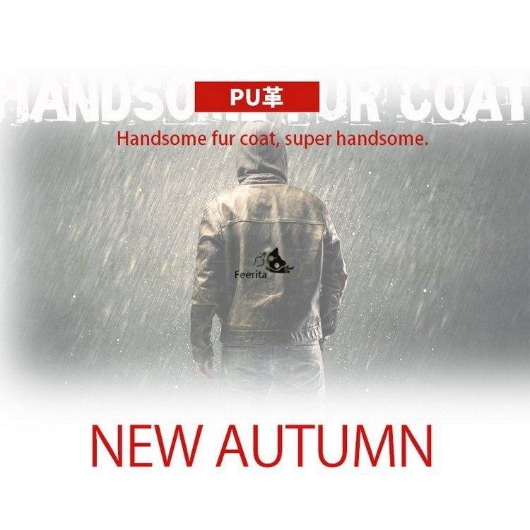 Pu革ジャケット メンズ M L Ll 2xl 3xl Br メンズファッション アウター ジャケット かっこいい