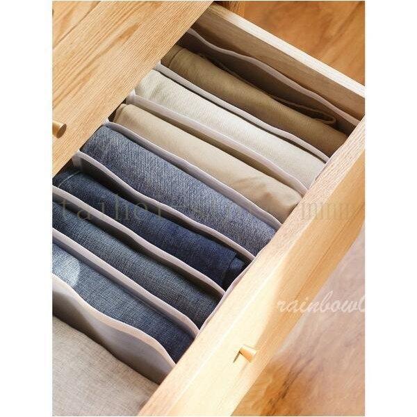 ファッション通販 ズボン収納ケース 仕切り 収納ボックス 収納 ジーンズ 衣類 Tシャツ 折りたたみ メッシュ おしゃれ 分類収納 引き出し収納 Aynaelda Com