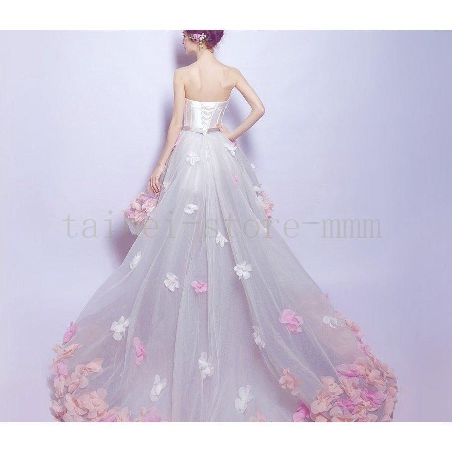 オンライン格安 ウェディングドレス カラードレス パーティードレス 膝丈 花飾り ウエディング カラードレス 二次会 花嫁 結婚式 大きいサイズ ロング ドレス 演奏会 価格比較 Ggssachdeva Com